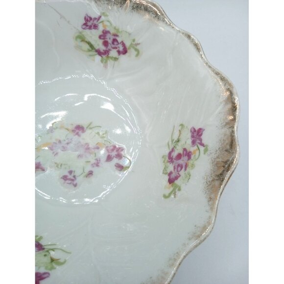 Bowl Norcrest Sweet Violet Floral Lustre Background 1970s VT500 7 Inch Vintage - Picture 7 of 16